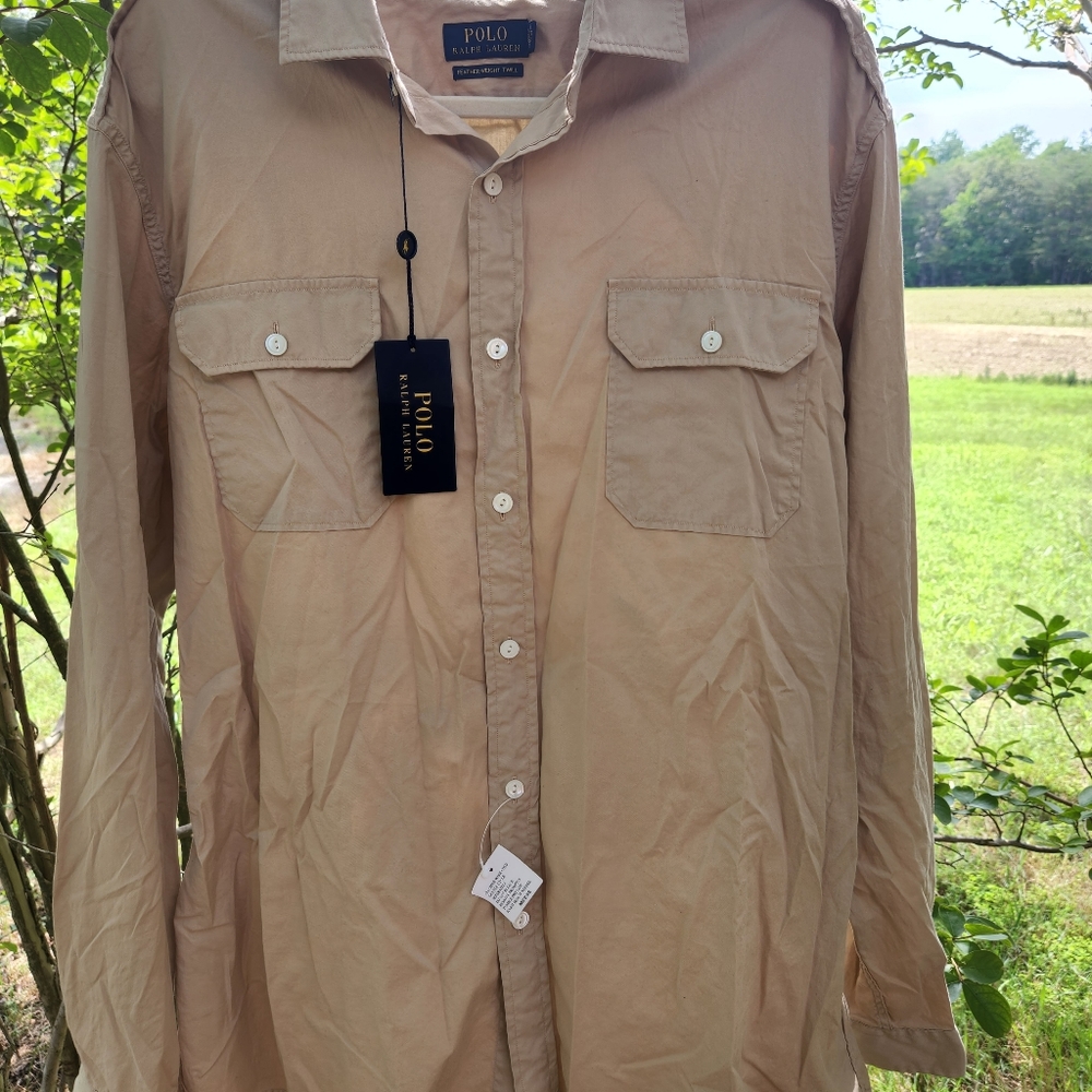 Polo Ralph Lauren Feather Weight Twill Button Down Shirt XXL TTG